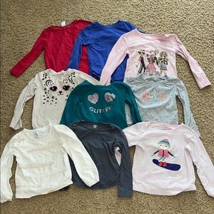Kids Long Sleeve Shirt Set - Multicolor
